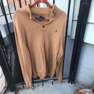 Polo Cardigan Beige Sweater